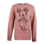 Disney Women's Mickey Forward Sketch Sweatshirt, Pink (Dusty Pink Ltpk), 14/XL UK