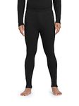 XYXX Men's Thermal Bottoms | Antibacterial, Skin Friendly with Superior Heat Retention | Slim Fit Full Length Solid Alpine IntelliHeat Thermal Long Johns | Pack of 1 (Black, Small)