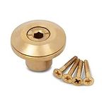 Wood Deck Brass Anchor with Collar for Pool Safety Cover. Universal Replacement for In-ground Swimming Pool Safety Covers and Mesh Covers