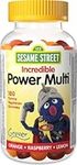 Sesame Street Incredible Power Multi Kids Gummy by Webber Naturals, 180 Gummies, Daily Multivitamin for Children Age 3 and Up