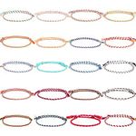 Jewdreamer 20Pcs Handmade Wrap Friendship Braided Bracelet for Women Colorful Wrist Cord Adjustable Birthday Gifts-Party Favors, Cotton