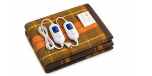 Bell electric blankets®- Double Bed Electric Blanket- Zed Certified Heating Bed Warmer with 4 Heat Settings- Size (150cms x 150 cms) - Shock Proof with Low Power Consumption (Check Multicolour)
