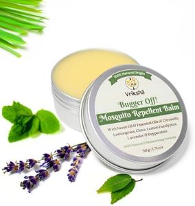 Vrikshā 100% Natural Mosquito Repellent Balm | Bugger Off! | Handmade | Neem Oil, Citronella, Lemongrass & Clove Essential Oils | DEET-Free | Safe For Kids