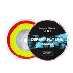 ANGLER DREAM Preload Fly Line WF8F Fly Line with Welded Loop Fly Fishing Line Combo Weight Forward Fly Fishing Line with Braided Backing Tapered Leader (Fluo Yellow 100FT Fly line)