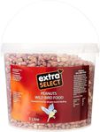 Extra Select Whole Peanuts for Wild Birds: Premium Aflatoxin Tested, Wild Bird Food Peanuts & Squirrel Food - 5 Litre Garden Tub