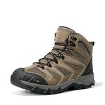 NORTIV 8 Men's Ankle High Waterproof Hiking Boots Backpacking Trekking Trails Shoes,Size 5.5,Army/Green/Black/Orange,160448_M,Size 10,Taupe-Suede,160448_M