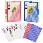 Plastic Playing Cards 2 Deck,Waterproof Poker Cards Jumbo Large Print Playing Cards for Adults Seniors Kids,Professional Playing Cards for Texas Hold’em Poker (Large Print)