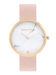 Joker & Witch Polyurethane Hailey White Dial Pink Pu Analogue Watch For Women, Pink Band