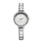 Fastrack Vyb Enigma Quartz Analog Silver MOP Dial Steel Alloy Strap Watch for Women-FV60050SM01W