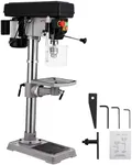 GarveeTech 13 in Benchtop Drill Press, 7.5 Amp 120V Pure Copper Motor with Swing-away Safety Guard, 288-3084 RPM Variable Speed, 0-45°Tilting Worktable, Tabletop Drilling Machine for Wood Metal