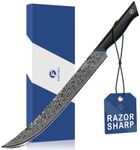 FINTISO Carving Brisket Knife 11.6 Inch, 67-Layer Damascus Steel Breaking Knife with Curved Blade, Slicing and Butcher Knives for Meat Cutting with Ergonomic G10 Handle - Zeus Series