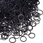 Pack of 1000 Mini Rubber Bands Soft Elastic Bands for Kids Hair, Braids Hair, Wedding Hairstyle and More (Black)