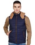 The Indian Garage Co Men's Slim Fit Jacket (0521-JKTGIL-01-01_Dark Navy L)
