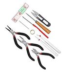 DIY Crafts Design No # 1, Combo Tool Set, Combo Tool Set Flat Nose Pliers Beading Needle (Design No # 1, Combo Tool Set)