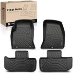YHTAUTO Automotive All Weather Floor Mats Compatible with Dodge Challenger 2011-2023 RWD Car Mats Custom Fit TPE Floor Liners Front & Back Seat, Black, Set of 4