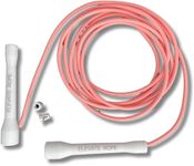 Elevate Rope Professional Speed Rope - 3m Adjustable Skipping rope, 5mm PVC with Nylon Core for Cardio, Double Unders & Crossfit - Durable Jump Rope Used for Indoor/Outdoor Training. (Matte Pink)