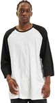 Urban Classics mens Raglan T-Shirt, white/black, 5XL