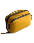 Destinio Travel Toiletry Bag for Man and Women-Waterproof, Premium Hanging Toiletries Shaving Kit, Cosmetics Organizer Pouch for Makeup, Grooming Multi Utility Compartments for Accessories (Yellow)