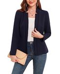 MINTLIMIT Blazers for Women Business Casual Open Front Long Sleeve Blazer Work Office Jackets Balzer with Pockets 2024 Navy Blue