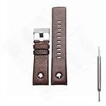 Adwoa Genuine Leather Replacement Straps Compatible for Men's 24mm 26mm 28mm Spring Bar Diesel Leather Watch Band Strap with Stainless Steel Buckle