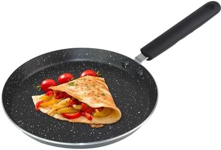 LECOOKING Crepe Pan, Dosa Pan, 8.7 inch Nonstick Crepe Pan, Dosa Tawa Tortilla Pan, Induction Compatible (black)