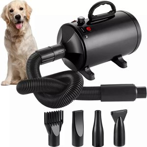 Memows 2800W Dog Hair Dryer – Black, High-Power Pet Grooming