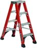 Louisville Ladder 4-Foot Fiberglass Twin Front Step Ladder, 375-Pound Load Capacity, Type IAA, FM1404HD