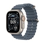 Apple Watch Ultra 3 [GPS + Cellular 49mm] Running and Multisport Smartwatch with Titanium Case with Anchor Blue Ocean Band. Satellite Communications, Advanced Health and Fitness Tracking
