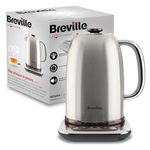 Breville Temperature Select Electric Kettle | 1.7L | 3kW Fast Boil | Smart Digital Controls | Brushed Stainless Steel [VKT159]