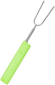 derYEP Electric Roasting Stick, Automatic Rotate BBQ Fork For Fire Pit,Chicken Wings Hotdogs Kebabs S'mores Roaster, Outdoor Camping Kit, Rotisserie Skewer, 34" 1 PACK (Green)