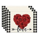 Valentines Day Love Placemats Set o