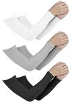 Yasdyri Arm Sleeves for Women and Men UV Sun Protection Arm Sleeves Summer Outdoor Sunblock Cooling Arm Sleeve for Cycling, Driving, Outdoor Sports, Golf, Hiking, Fishing 3 Pairs (No thumbhole)