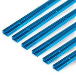 POWERTEC 71119-P3, 6 Pack, 36 Inch Double-Cut Profile Universal T-Track with Predrilled Mounting Holes, T Track for Woodworking Jigs and Fixtures, Drill Press Table, Router Table, Workbench