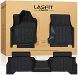 LASFIT Floor Mats for Toyota Tacoma 2024 2025 Double Cab (Not fit Hybrid) All Weather Floor Liner for Tacoma TRD/SR/SR5/limited TPE Custom Fit Car Mats Front&Rear 2 Row Mats,Black (Automatic Trans)