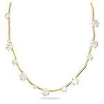 Swarovski Necklace, Round cut, White Crystal, Gold Tone Plated Necklace, from the Constella Collection