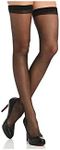 Berkshire womens All Day Sheer Thigh High With Invisible Toe, Fantasy Black, C-D