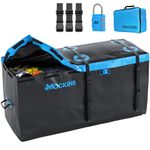 Mockins 25 Cu Ft Trailer Hitch Cargo Carrier Truck Bed Cargo Bag |60"x31"x24" Waterproof Truck Bed Storage Truck Bag |Weatherproof Vinyl Vehicle Soft-Shell Carriers | Hitch Mount Cargo Carrier Bag Set