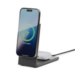 Native Union Rise 2-in-1 Magnetic Wireless Charger – Qi2 Certified & MagSafe Compatible – 15W Fast-Charging Foldable Charging Stand for iPhone Air, 17, 17e, AirPods Pro 3 (Black)