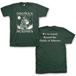 Dropkick Murphys Men's Skelly Piper T-Shirt Hunter Green Small | Officially Licensed Merchandise