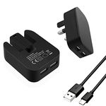 iPro Accessories For Oneplus Nord CE 2 5g Charger, Oneplus Nord CE 2 5g Wall Charger, 2.1A[10.5W] Dual Port With Foldable Pins Quick Charger Plug With USB Cable (Black)