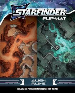 Starfinder Flip-Mat Alien Ruins - Ancient Civilization Stone Maze & Dark Cavern Maps 24"x 30" Sci-Fi RPG