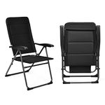 DORTALA 2-Piece Patio Folding Chairs, Foldable Sling Chairs, Padded Bistro Sets for Yard, Patio, Deck or Backyard