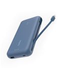Belkin Portable Charger, Power Bank with Integrated Cable 20000 mAh 30W - Fast Charging USB C Power Delivery, iPhone Charger - iPhone 16 Series, iPad Pro, Galaxy S25 Series, & More - Blue