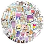 Milky Tea Stickers for Boys Girls Teens, Trendy Waterproof Vinyl Stickers for Laptop Flasks Water Bottle Bike Notebook Cup Scrapbook Car Phone, Popular Cartoon Drink Decals Pack[Milky Tea- 50Pcs]