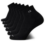 Calvin Klein Men's Socks - Cotton Cushioned Above Ankle Athletic Mini-Crew Socks (6 Pack), Size Shoe Size: 7-12, Black