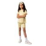 UMILDO Active Girl's Pixel Printed Knee Length Cycling Shorts & Half Sleeves T-Shirt Set.