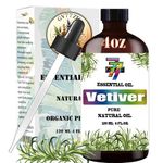 Vetiver Essential Oil (4oz/120ml) - Pure And Natural Fragrance Oil great for diffusers, humidifiers, home bath, cleaning, yoga, DIY soaps and DIY scented candles