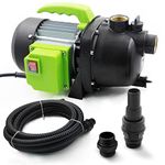 VEATON 800W Portable Garden Booster Pump with 1" Female Thread Including 4m Intake Hose and Hose Adapter, Shallow Well Jet Pump for Sprinkler and Water Pressure Booster