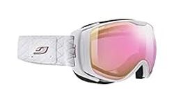 Julbo Luna Ski Goggles with Reactive Photochromic Screen for Women, White, One Size