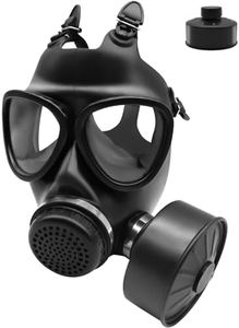 Military Nuclear & Chemical Survival Gas Mask, Gas Mask with 40mm Activated Carbon Filter, Tactical Full Face Respirator Mask for Chemicals, Gases, Paints, Vapors, Welding